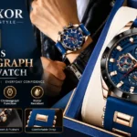 POEDAGAR Men's Chronograph Quartz Watch