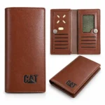 Men's Long Leather Wallet with Card and Photo Slots